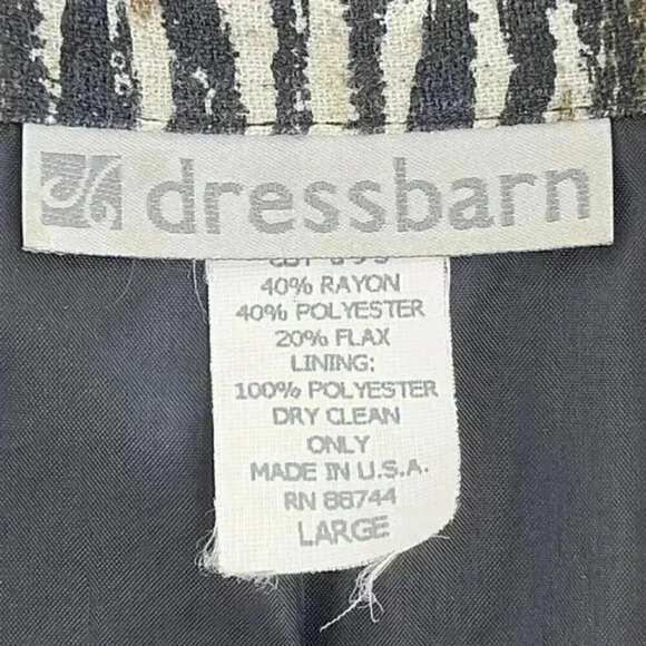 dressbarn Button All over Print Pattern Women's Blazer‎ L - Picture 9 of 10